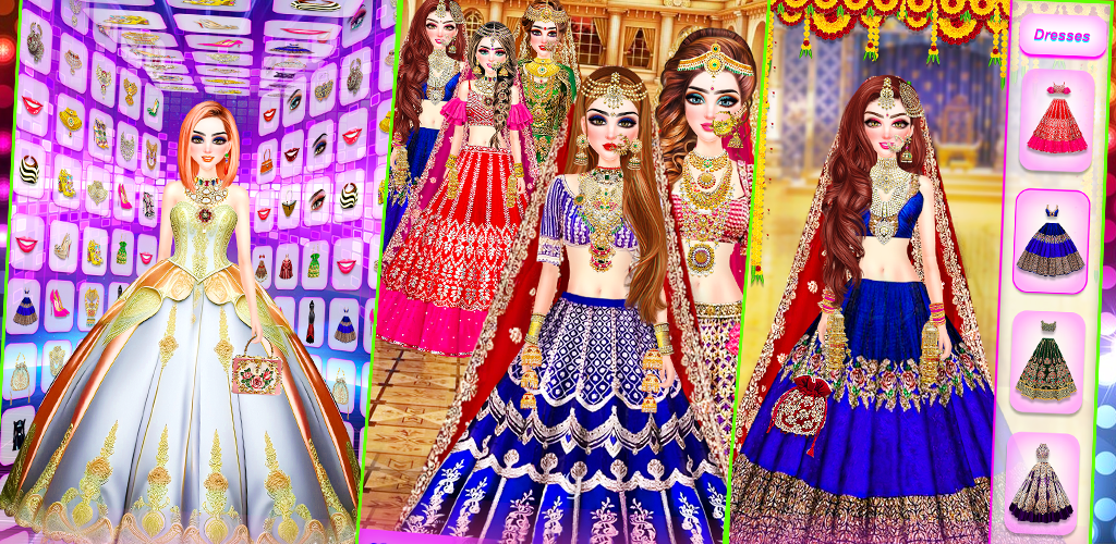 Indian Dress up Wedding Games - Bridal dress up challenge - Fashion Stylist  Android Gameplay - YouTube