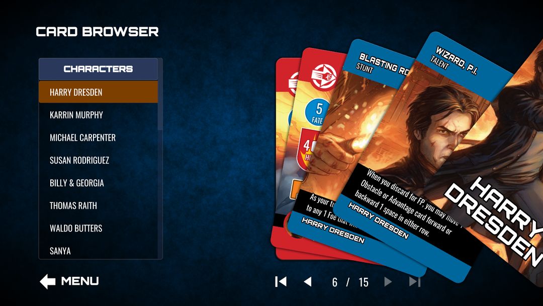 Dresden Files Co-op Card Game ภาพหน้าจอเกม