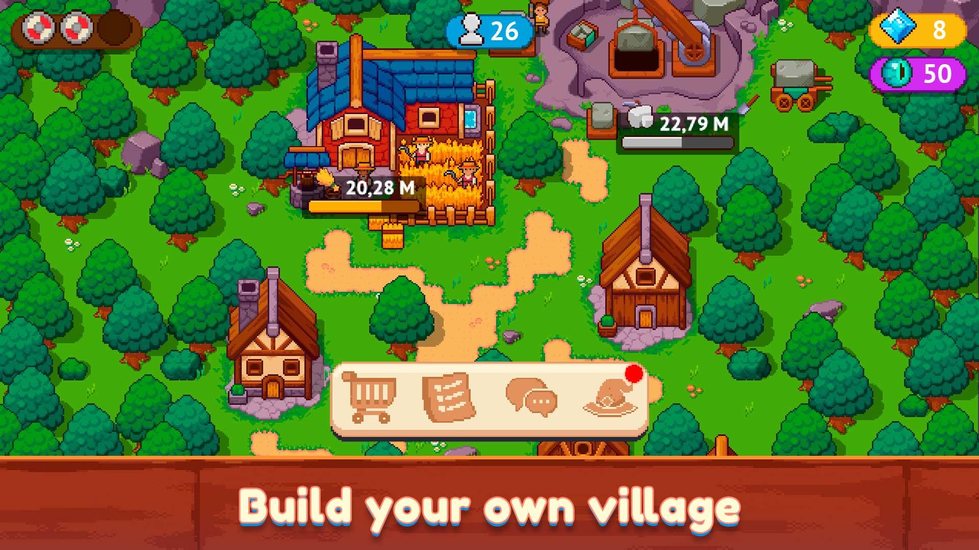 Idle Town Master - Pixel Game Game Screenshot