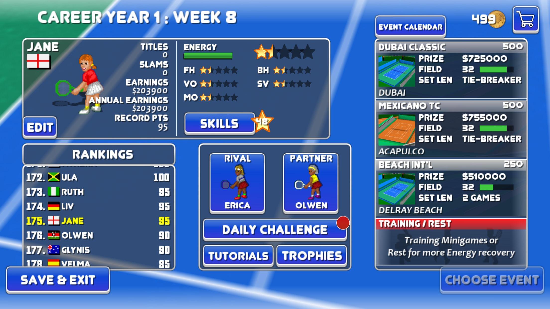 Tennis Champs Returns Game Screenshot