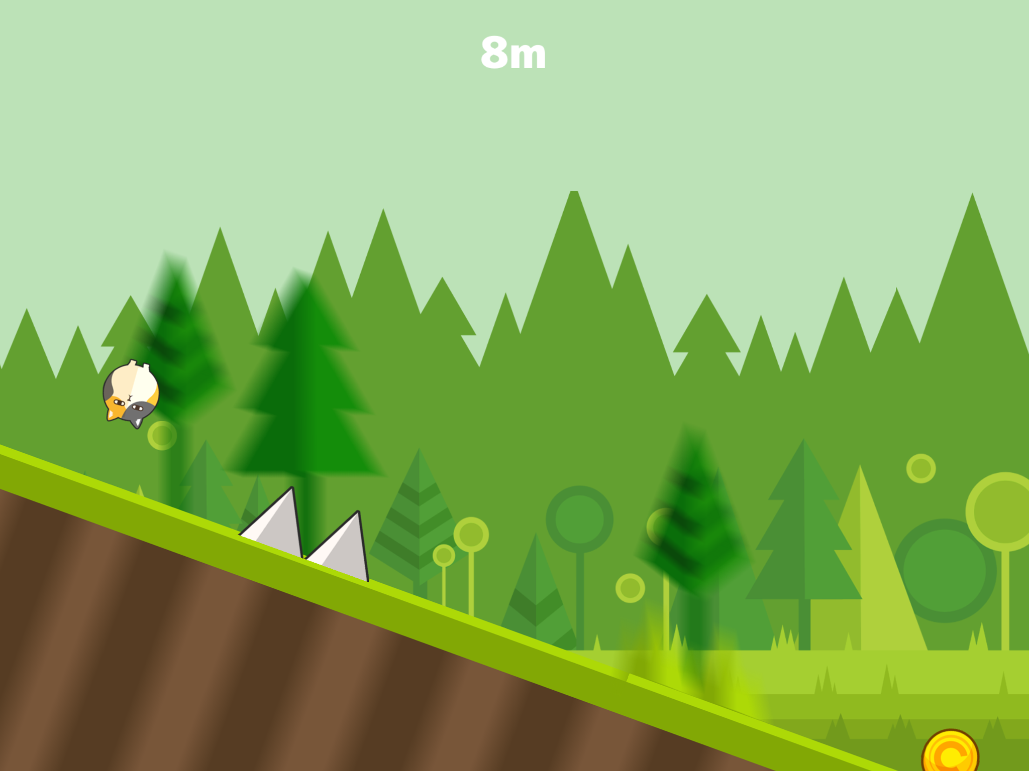 Rolling Down Hills Game Screenshot