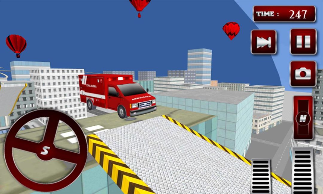 Screenshot of Ambulance Rooftop Racer 3D
