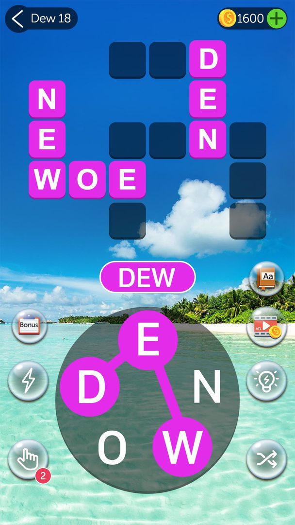 Screenshot of Crossword Quest