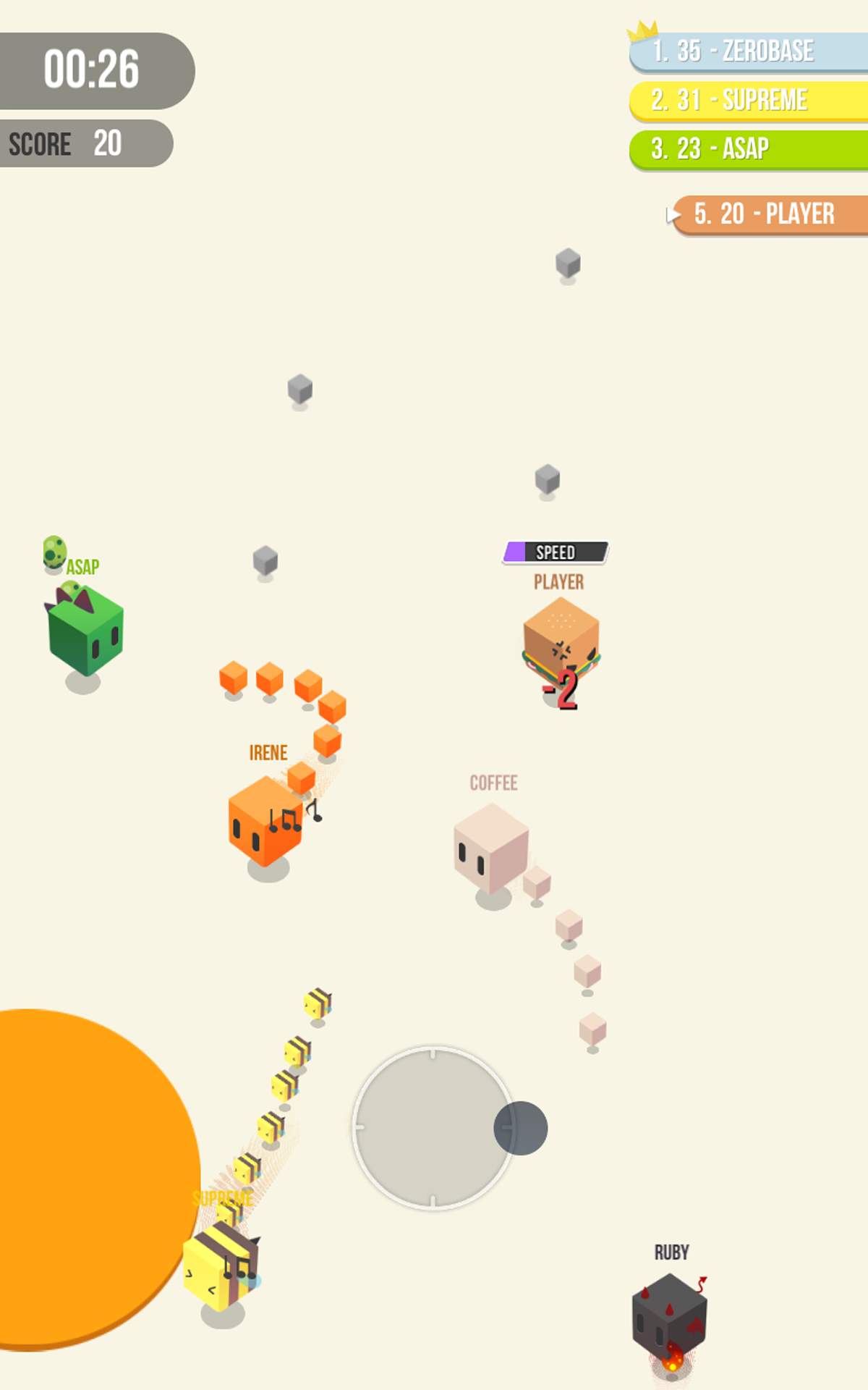 Cut.io : Keep the tail Game Screenshot