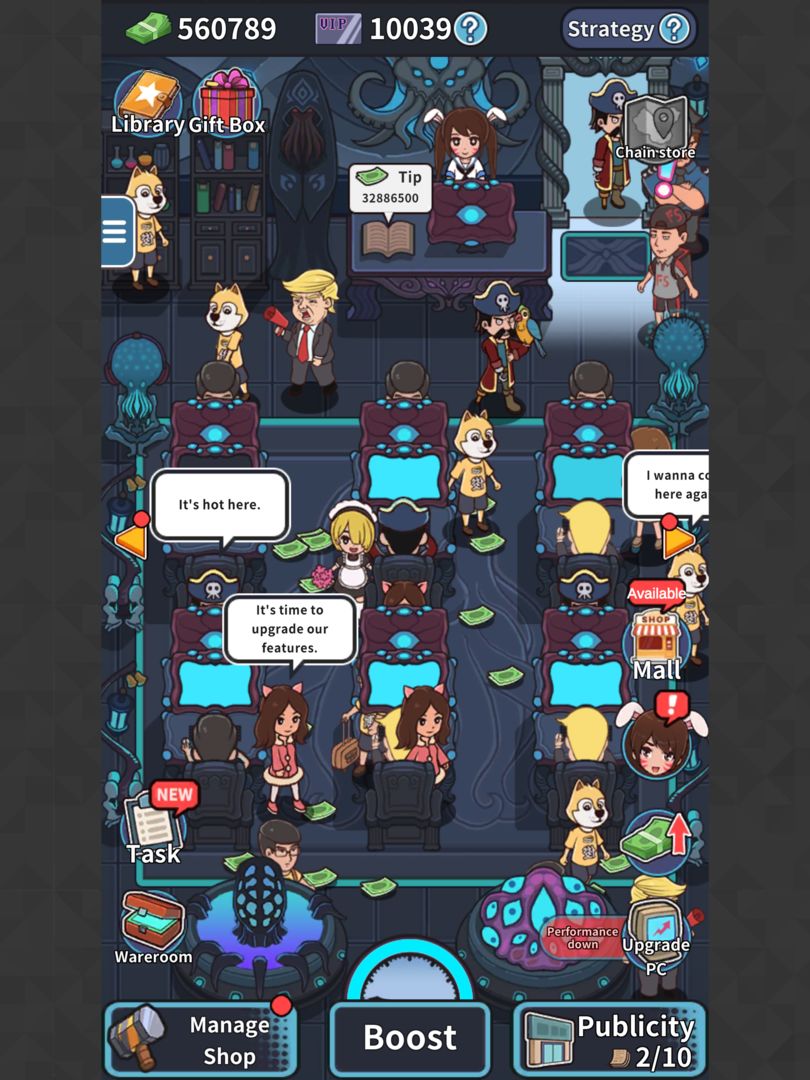 Screenshot of Gamer Cafe