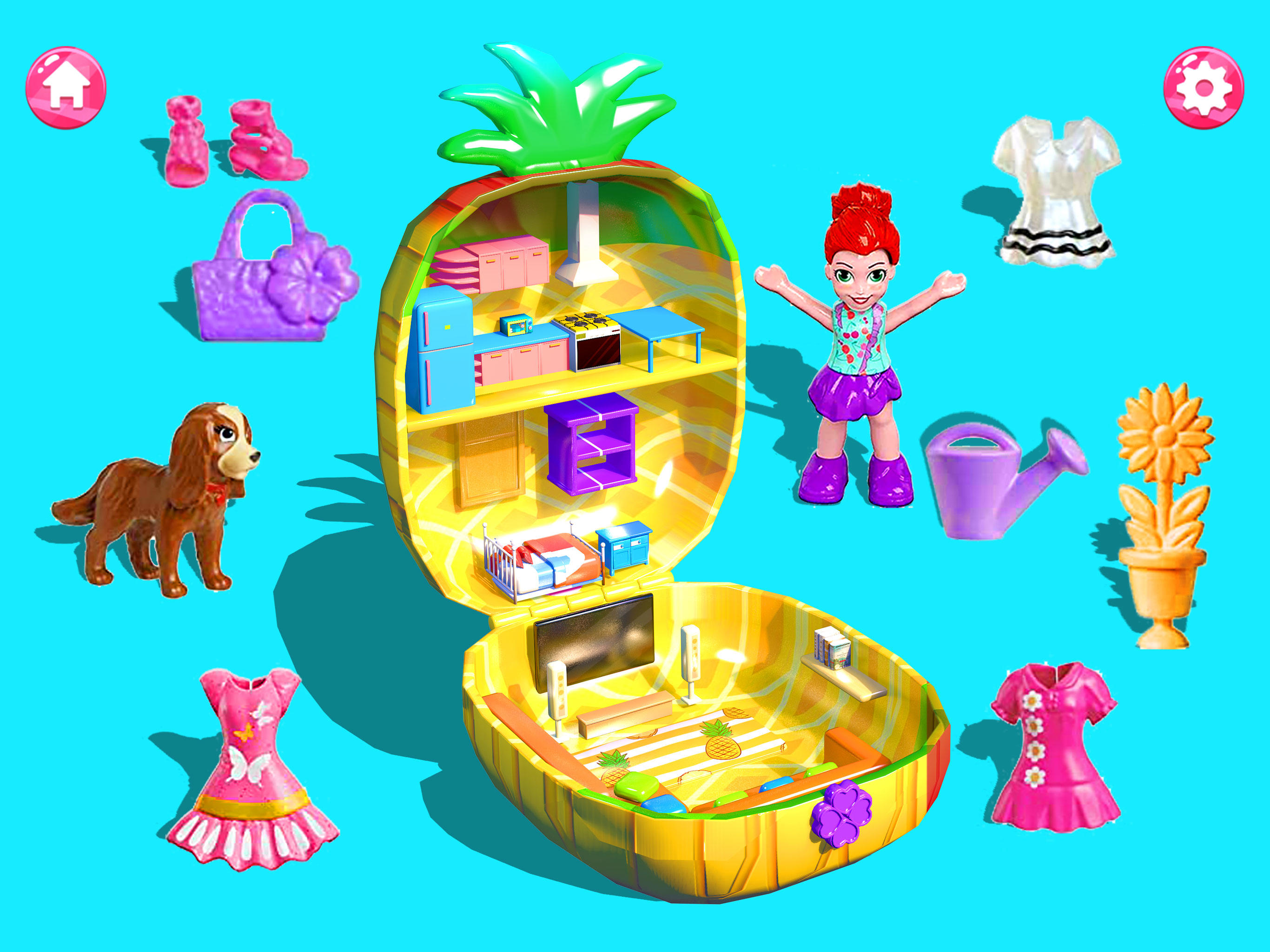 Cuplikan Layar Game Surprise Doll House Girl Games