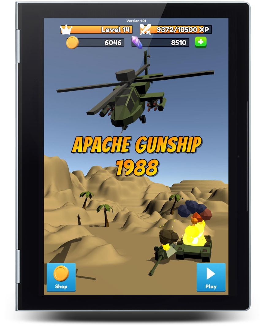 Apache Gunship 1988 - Helicopter Shooter ภาพหน้าจอเกม