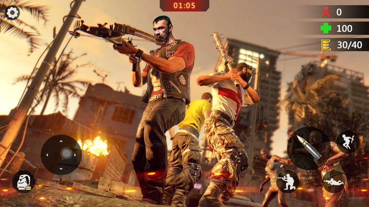 Screenshot 1 of Zombie Trigger：喪屍槍戰射擊遊戲，逃離殭屍潮 1.3.8