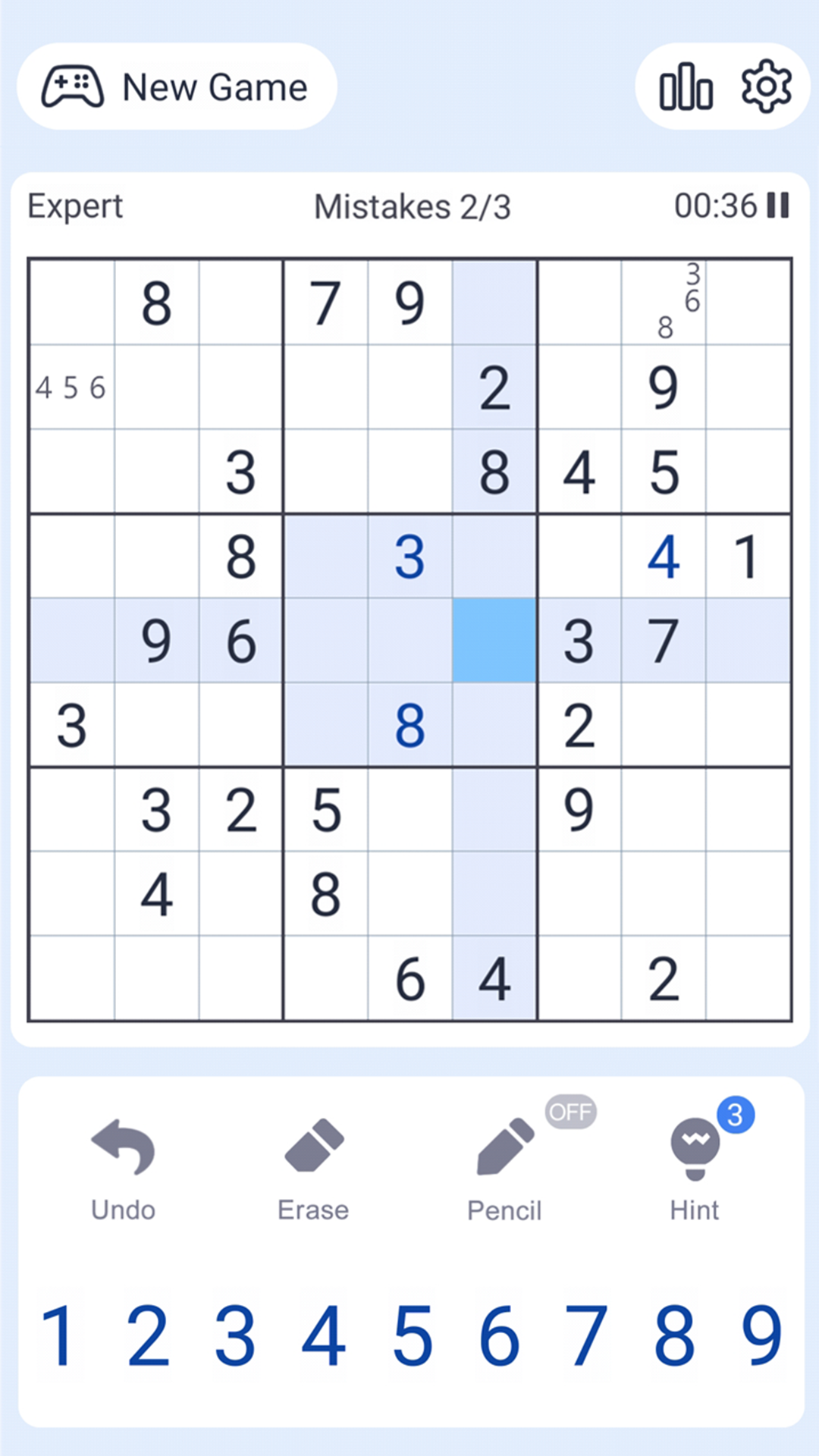 Sudoku Puzzle Game Screenshot