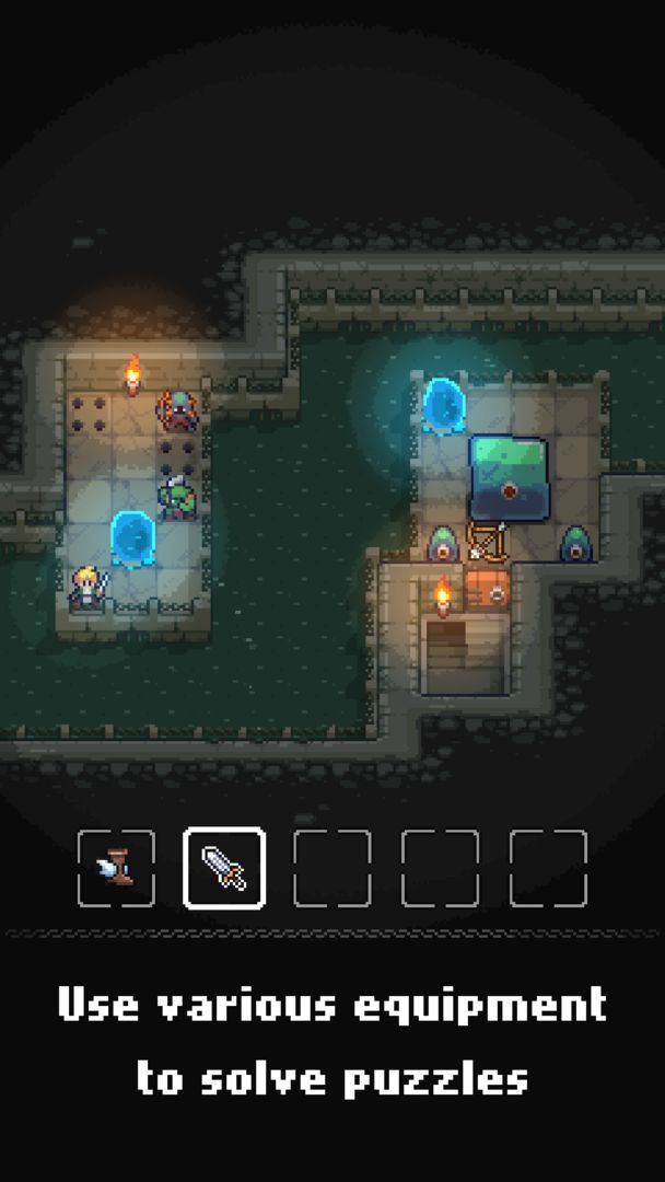 Screenshot of Dungeon and Puzzles - Sokoban
