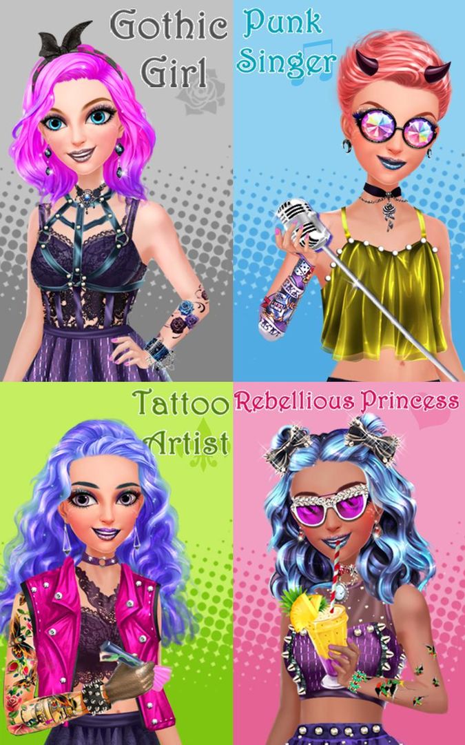 Punk Princess - Tattoo Design 게임 스크린 샷