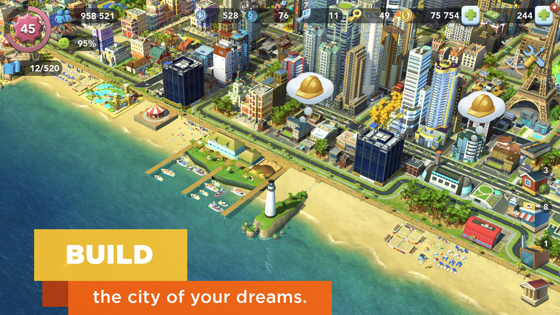 SimCity BuildIt ภาพหน้าจอเกม