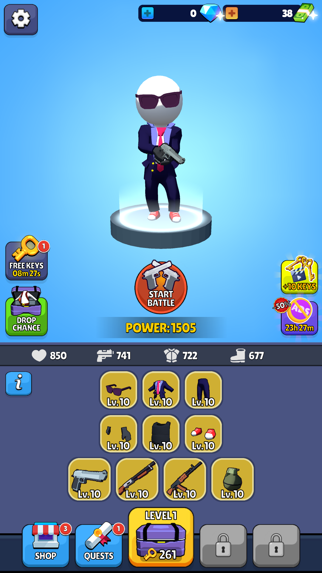 Rogue Shooter: Battle Arena 게임 스크린샷