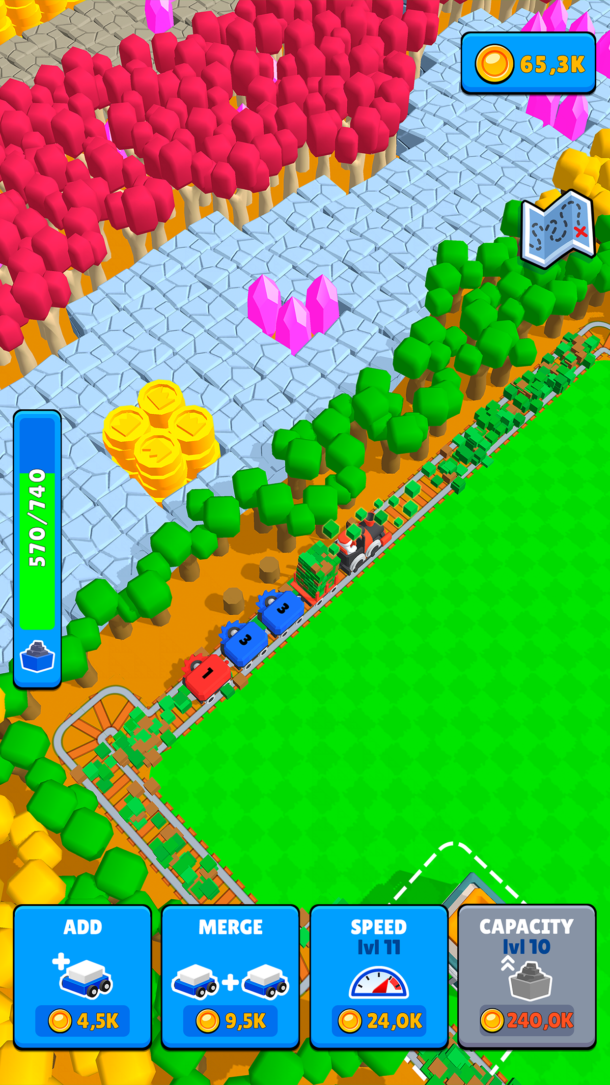 Train Miner: Idle Railway Game Game Screenshot