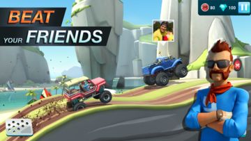 Cuplikan Layar Game MMX Hill Dash 2 – Offroad Truck, Car & Bike Racing