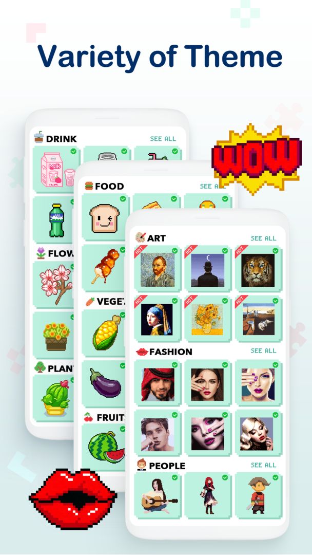 Pixel Coloring Book Game screenshot game