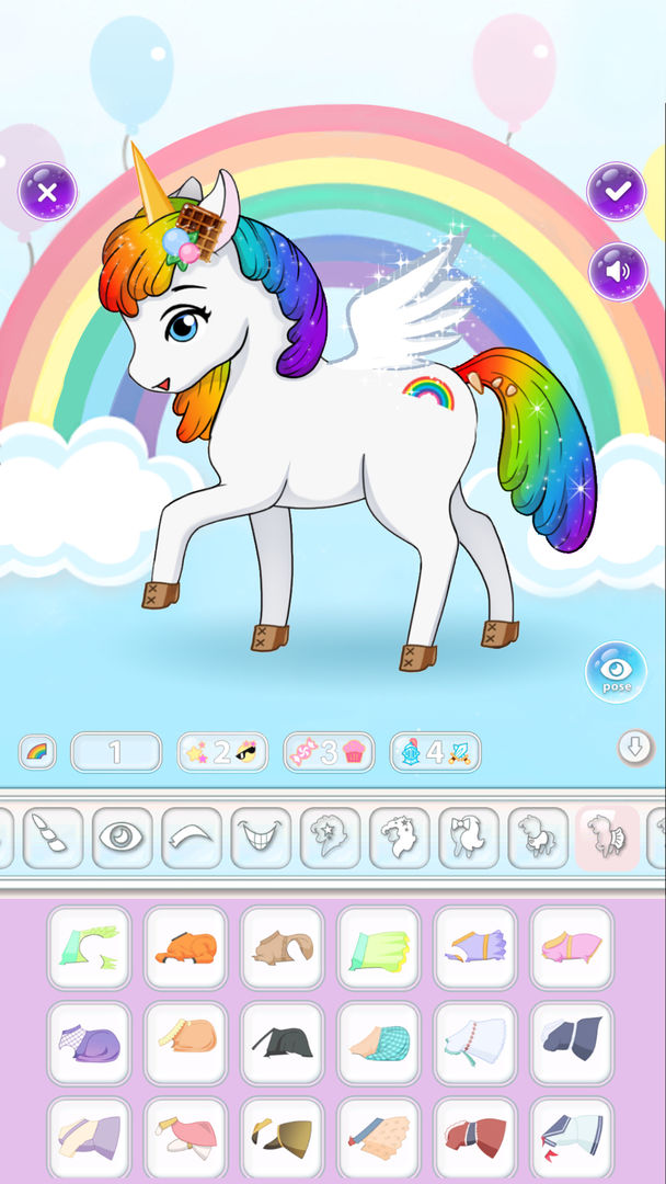 Screenshot of Chibi Unicorn Games for Girls