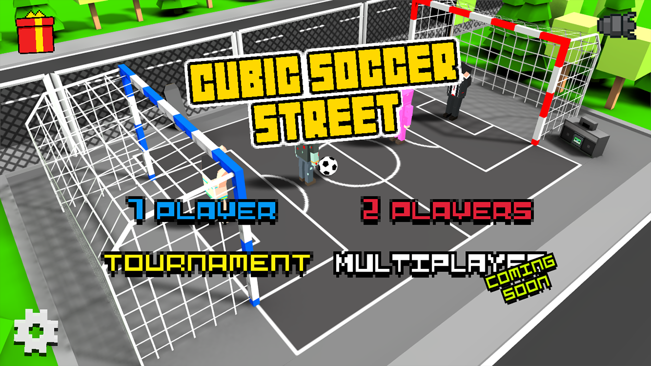 Cubic Street Soccer 3D Game Screenshot