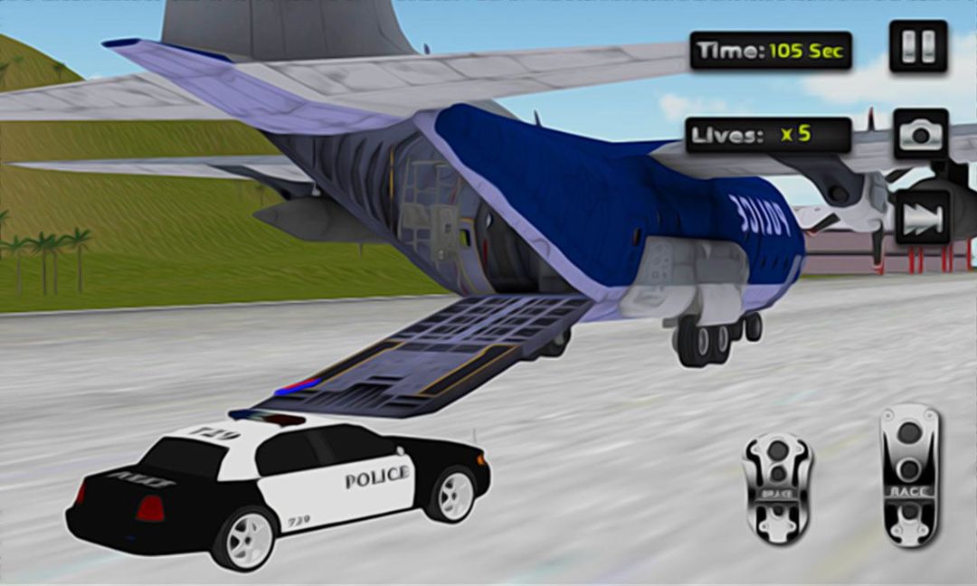 경찰 자동차 비행기 운송 게임 스크린 샷