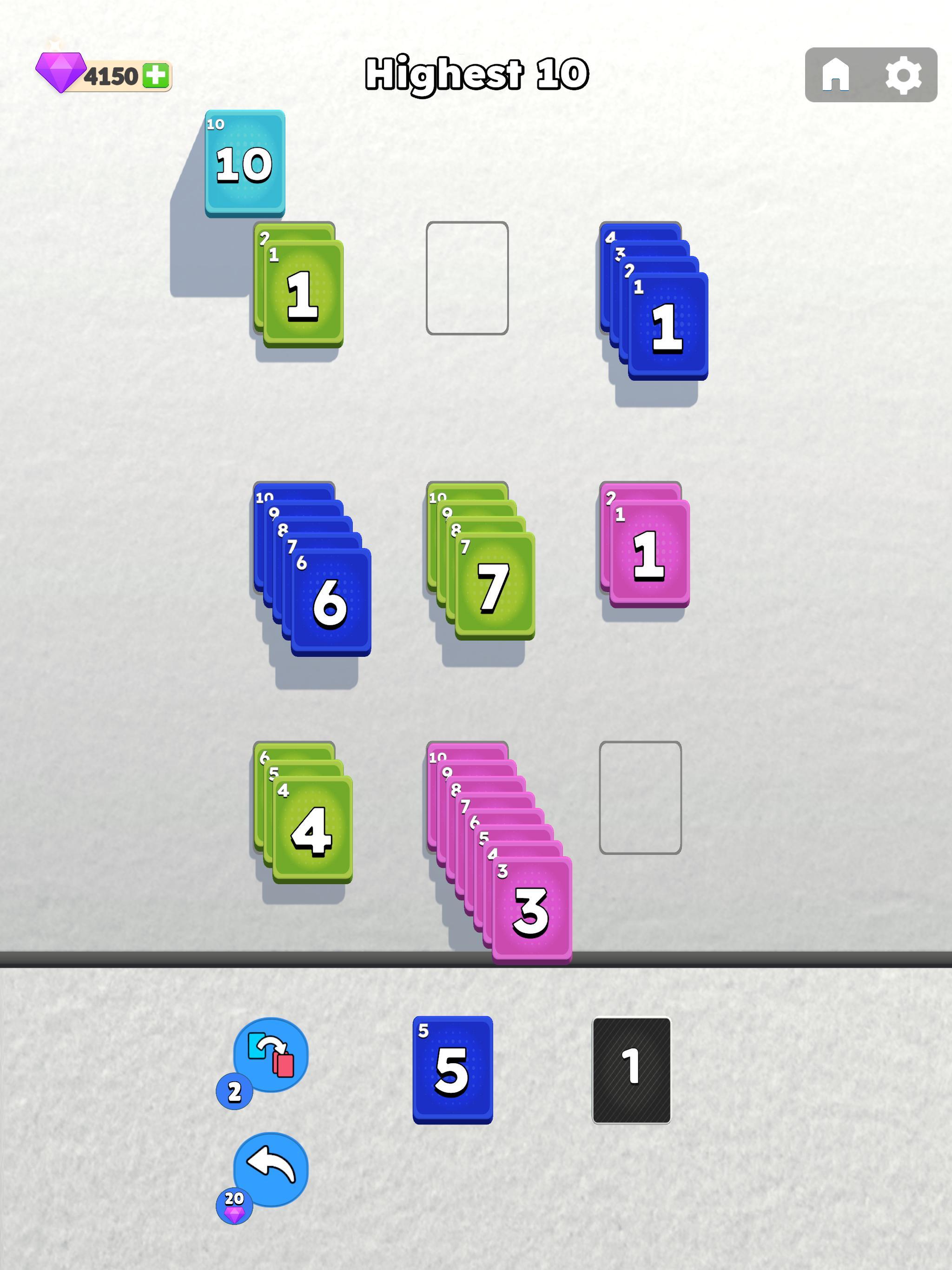 Color Solitaire 3D Game Screenshot