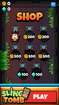 Sling & Bounce Tomb Game Screenshot
