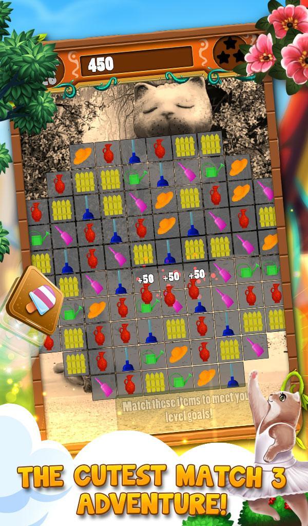Screenshot of Cool Cats: Match 3 Quest - New Puzzle Game