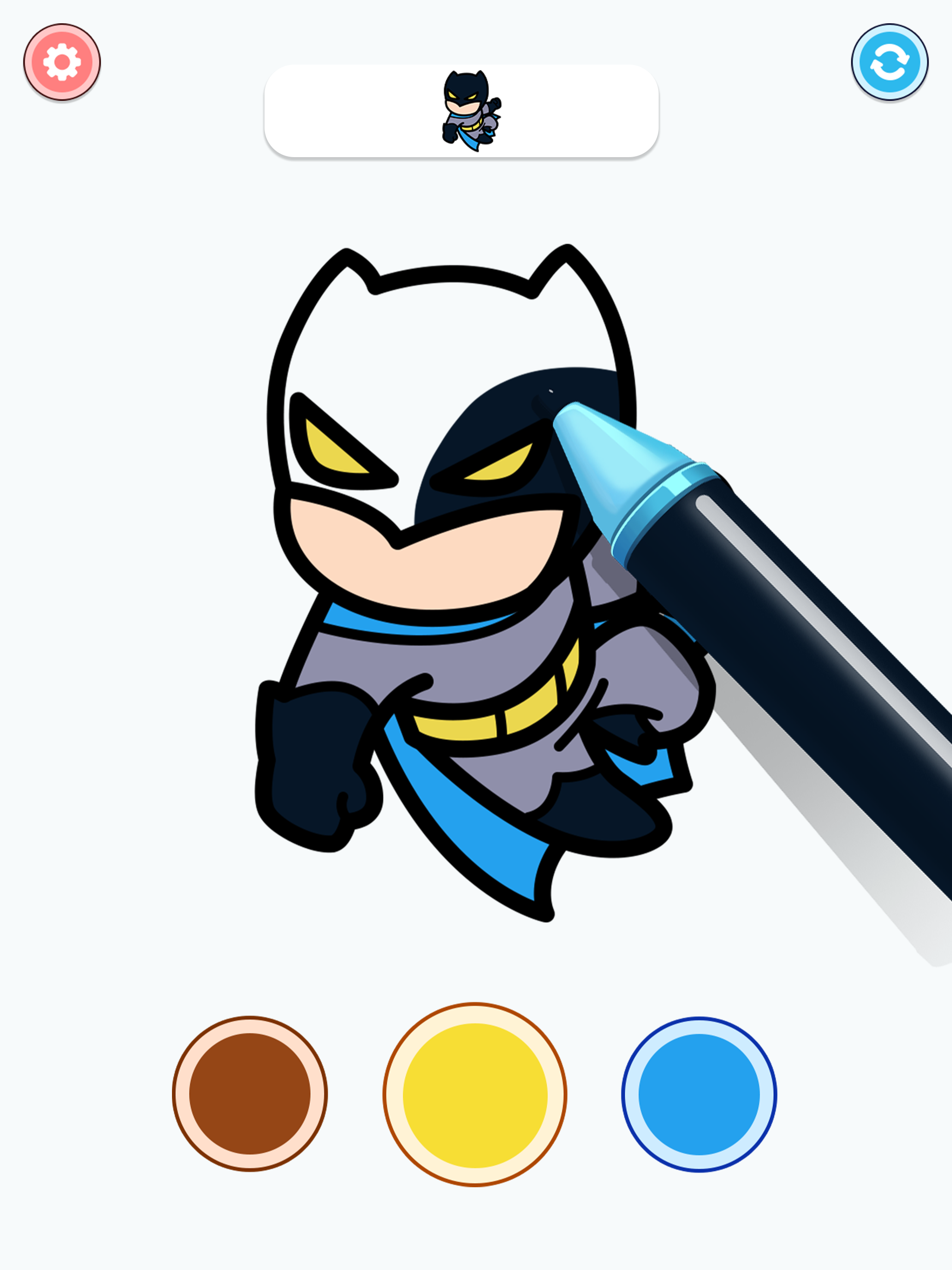 Screenshot of Superhero Coloring : ASMR Book