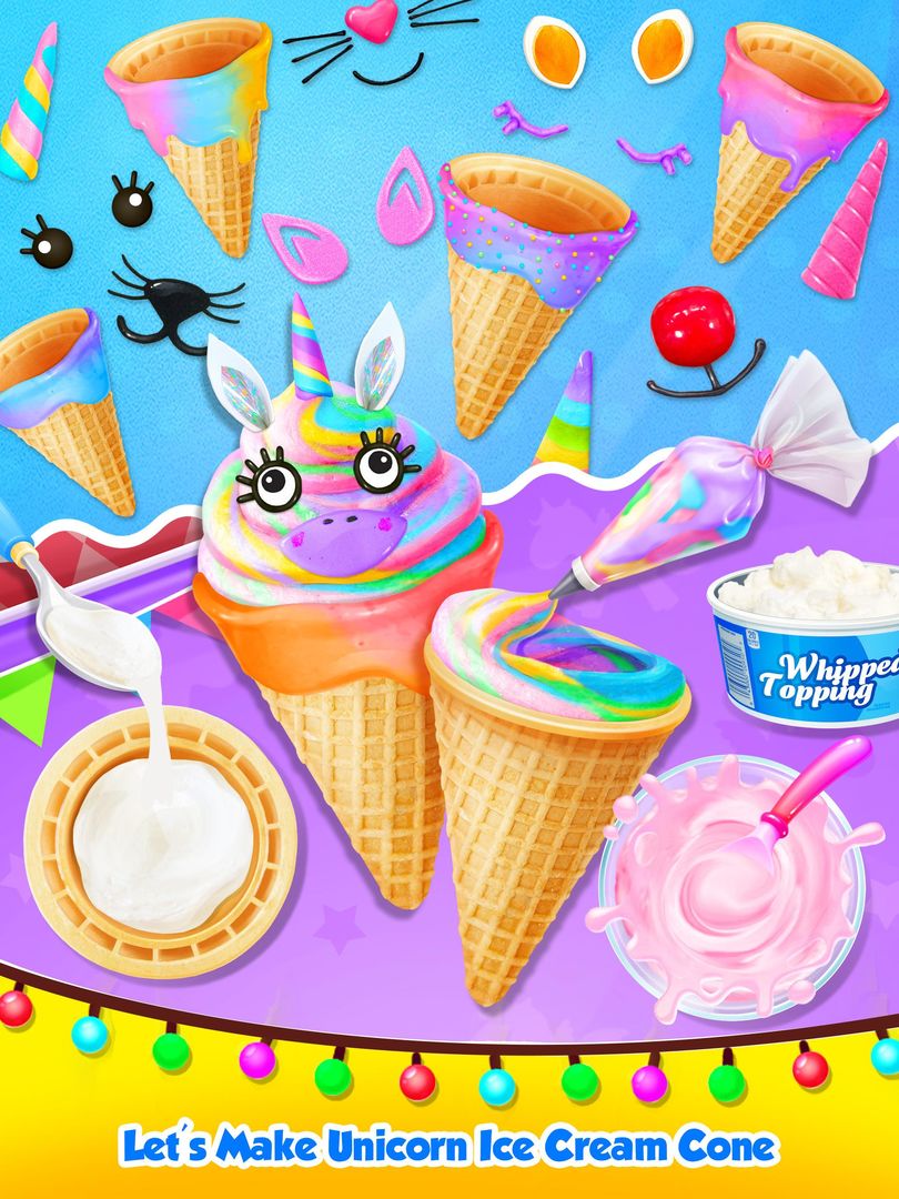 Unicorn Ice Cream Maker - Carnival Fair Food 2018 screenshot game