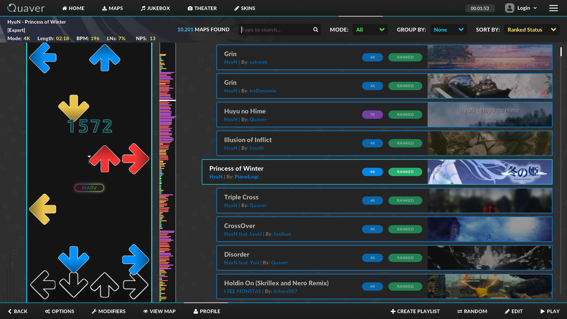 Screenshot of Quaver