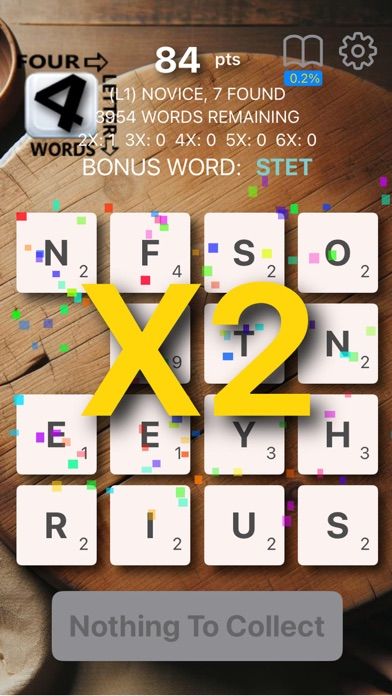 Four Letter Words Game Game Screenshot