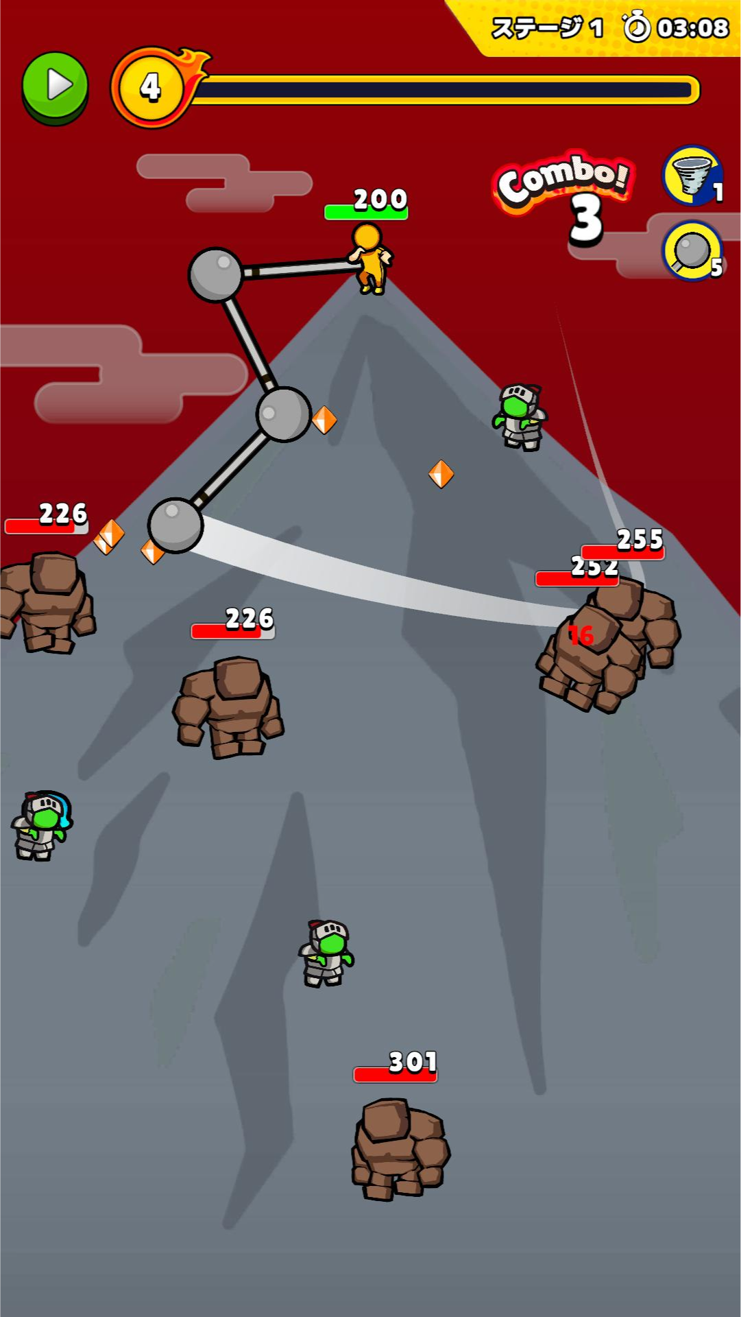 Pendulum Sweeper ゲームのスクリーンショット