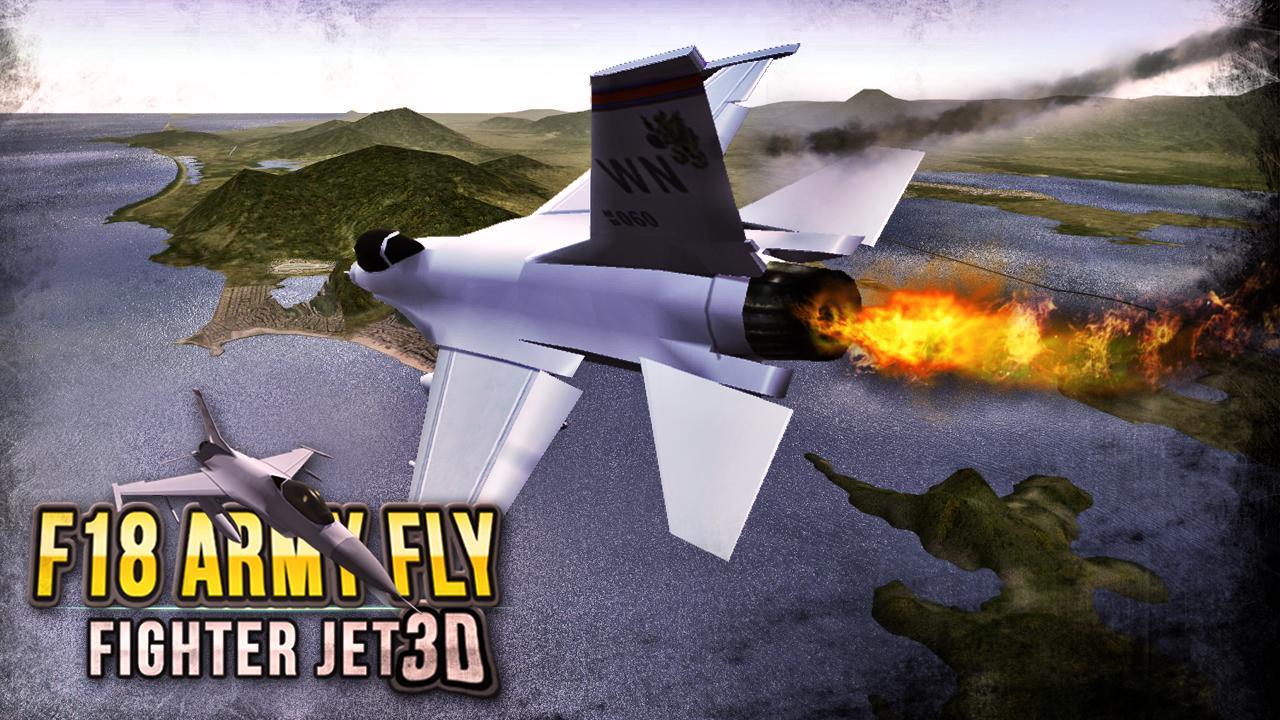Captura de Tela do Jogo F18 Army Fly Fighter Jet 3D