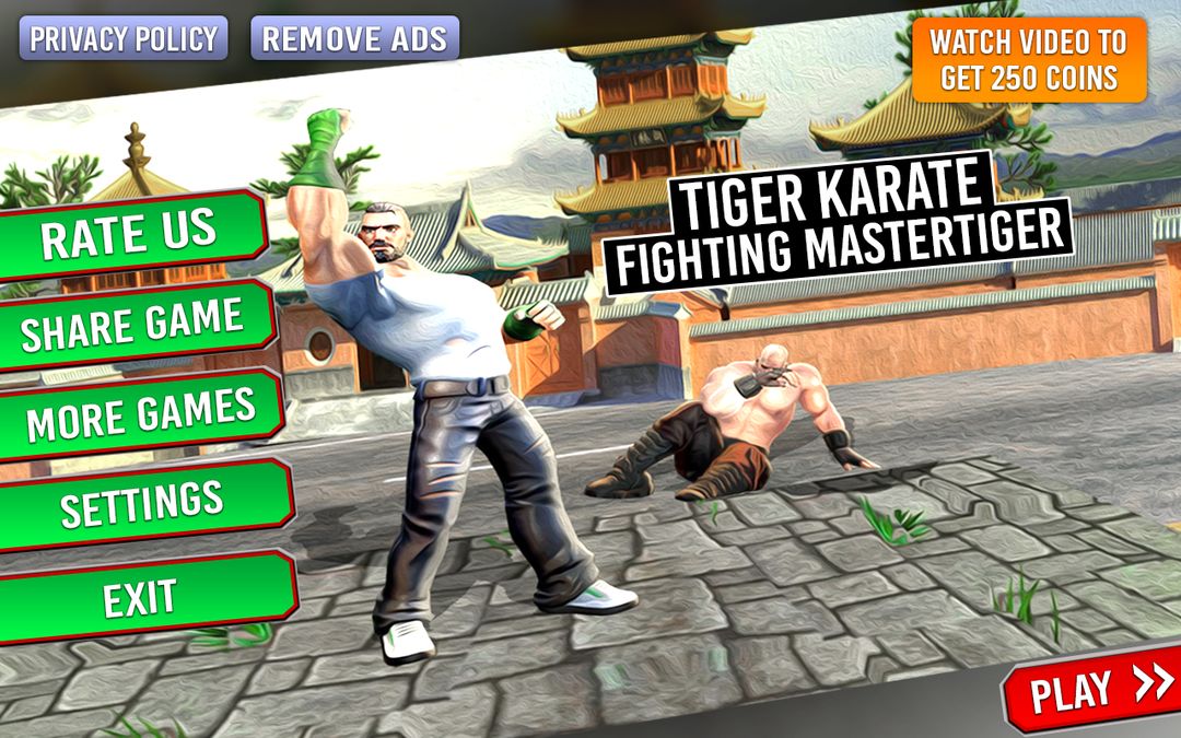 Tiger Karate Fighting Master - Kung Fu Fight ภาพหน้าจอเกม