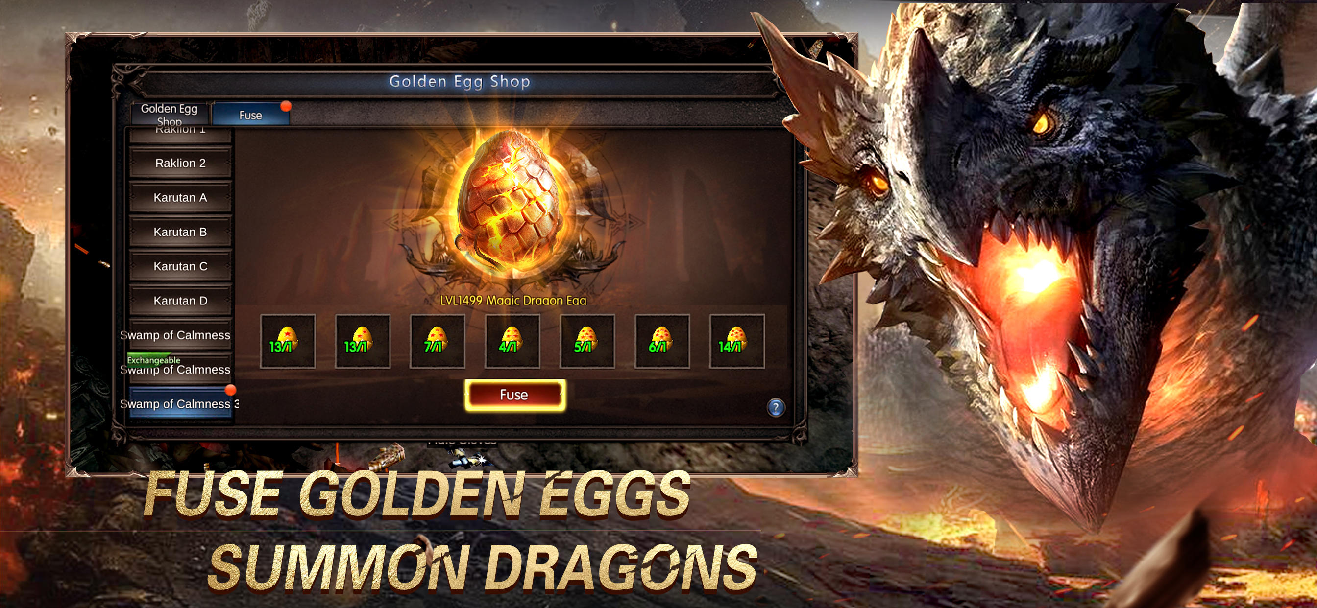 MU: Dragon Havoc ภาพหน้าจอเกม