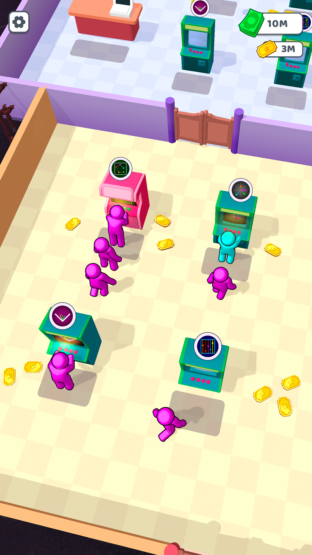 Screenshot of Bouncing Rainbow: Calm Clicker