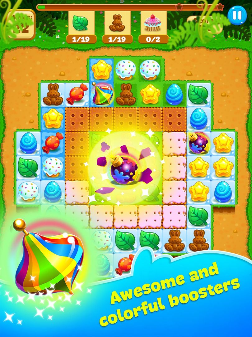 Easter Sweeper - Chocolate Candy Match 3 Puzzle 게임 스크린 샷