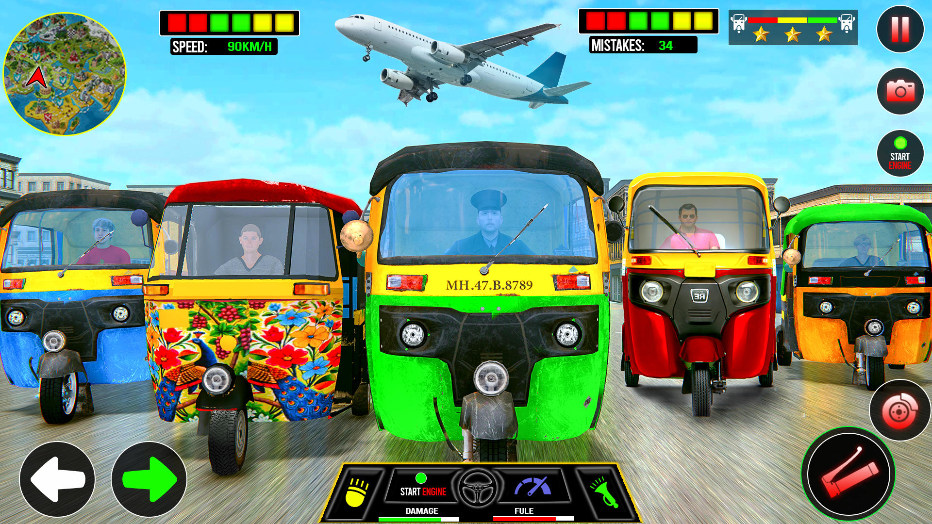 City Tuk Tuk Auto Rikshaw Game 遊戲截圖