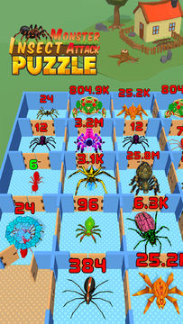 Monster Insect Attack Puzzle Game Screenshot