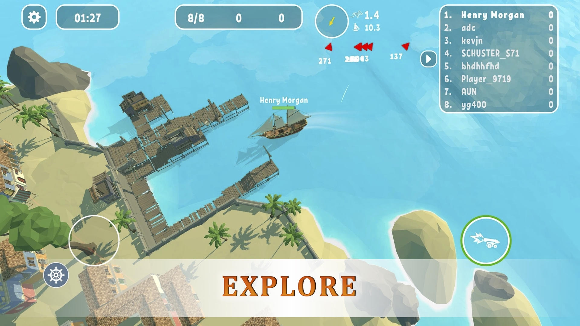 Скриншот игры Corsair Ships: Battleship Game