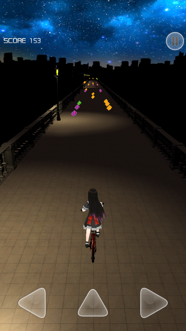 单车少女-夜色街灯 Game Screenshot