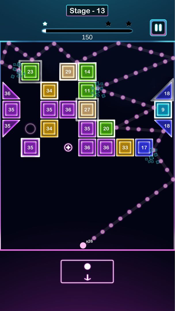 Screenshot of Balls Bounce Brick Breaker Quest: Puzzle Challenge