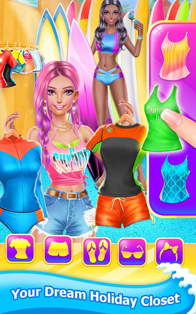 Summer Girls Surfing SPA Salon screenshot game
