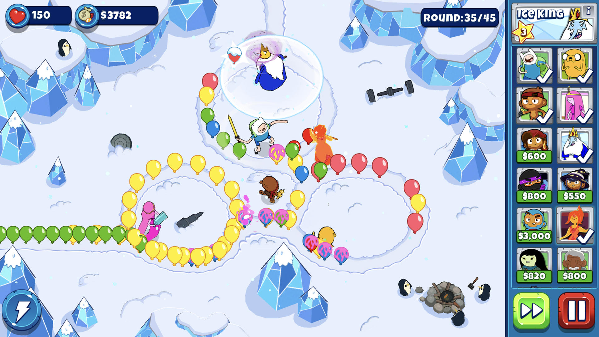 Bloons Adventure Time TD Game Screenshot