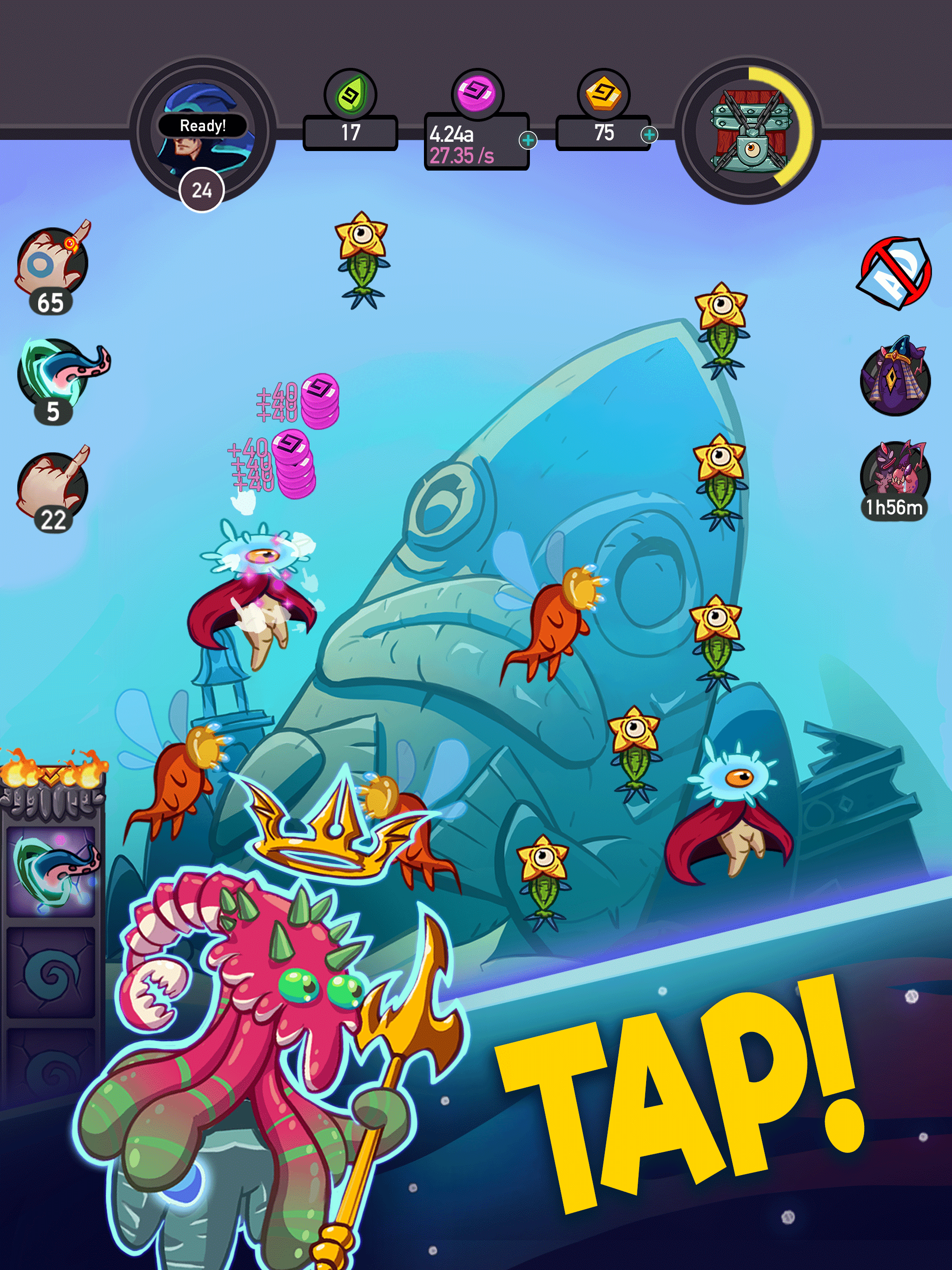 Tap Temple: Monster Clicker ภาพหน้าจอเกม