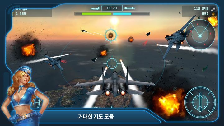 Screenshot 1 of Battle of Warplanes: 비행 시뮬레이터 2.91