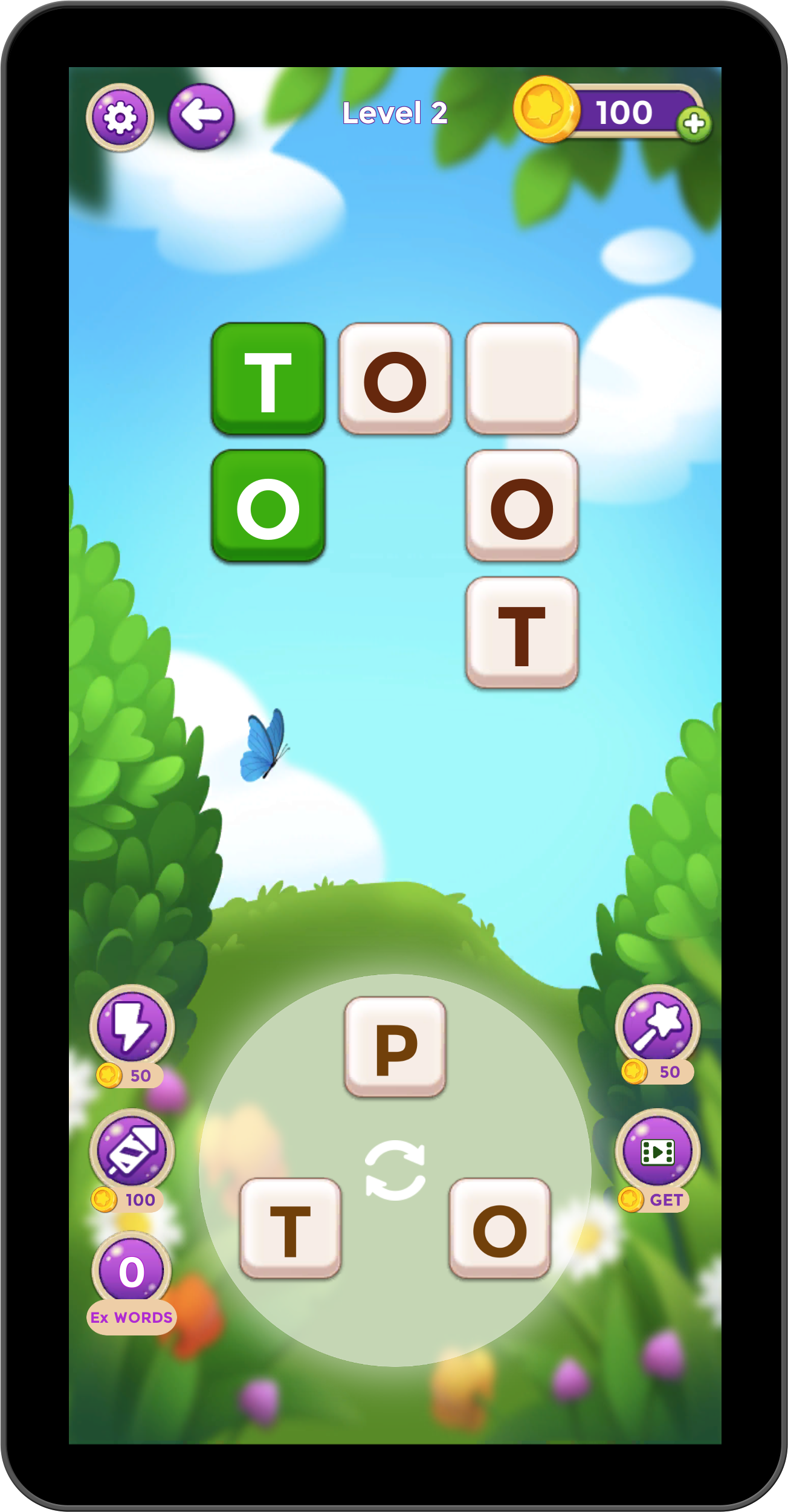 Screenshot of Word Cross Puzzle