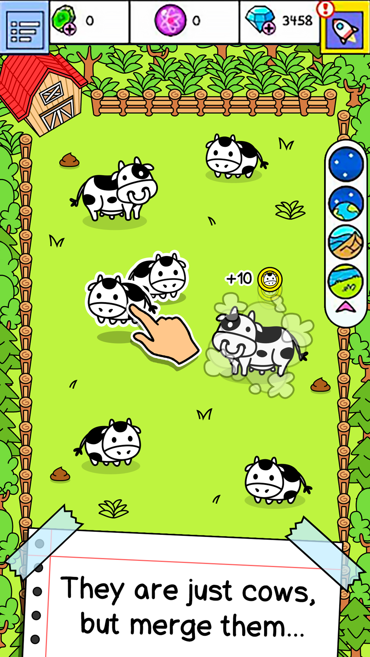 Screenshot 1 of Cow Evolution: Trò chơi hợp nhất nhàn rỗi 1.11.64