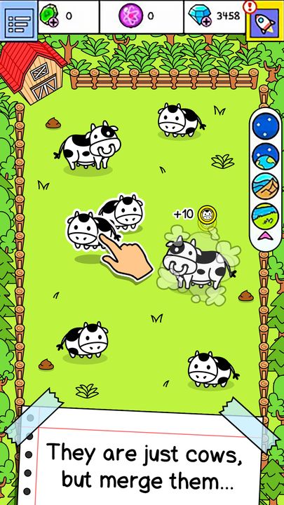 Screenshot 1 of Cow Evolution: เกมผสานที่ไม่ได้ใช้งาน 1.11.64