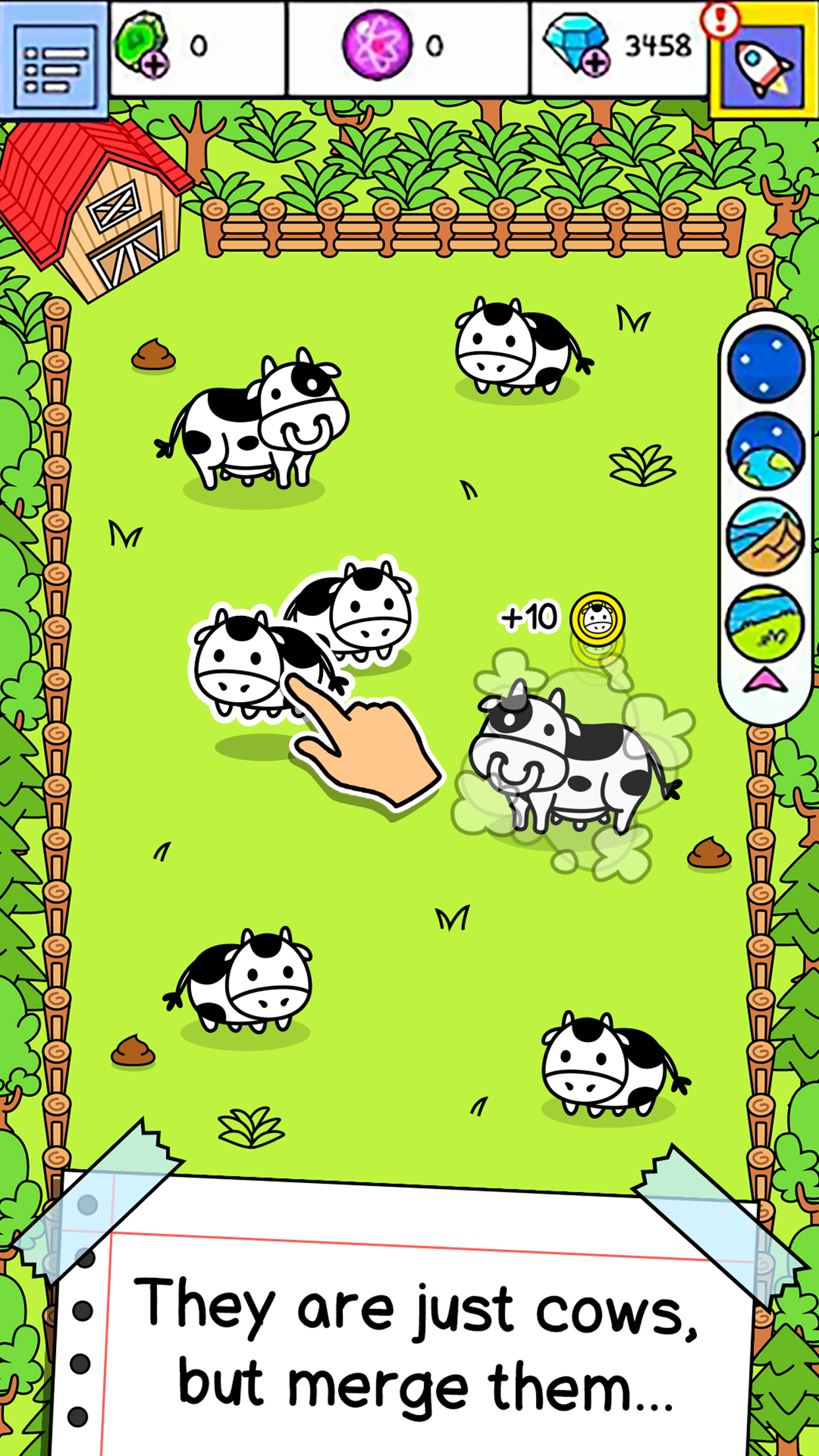 Cow Evolution - Crazy Cow Making Clicker Game 遊戲截圖