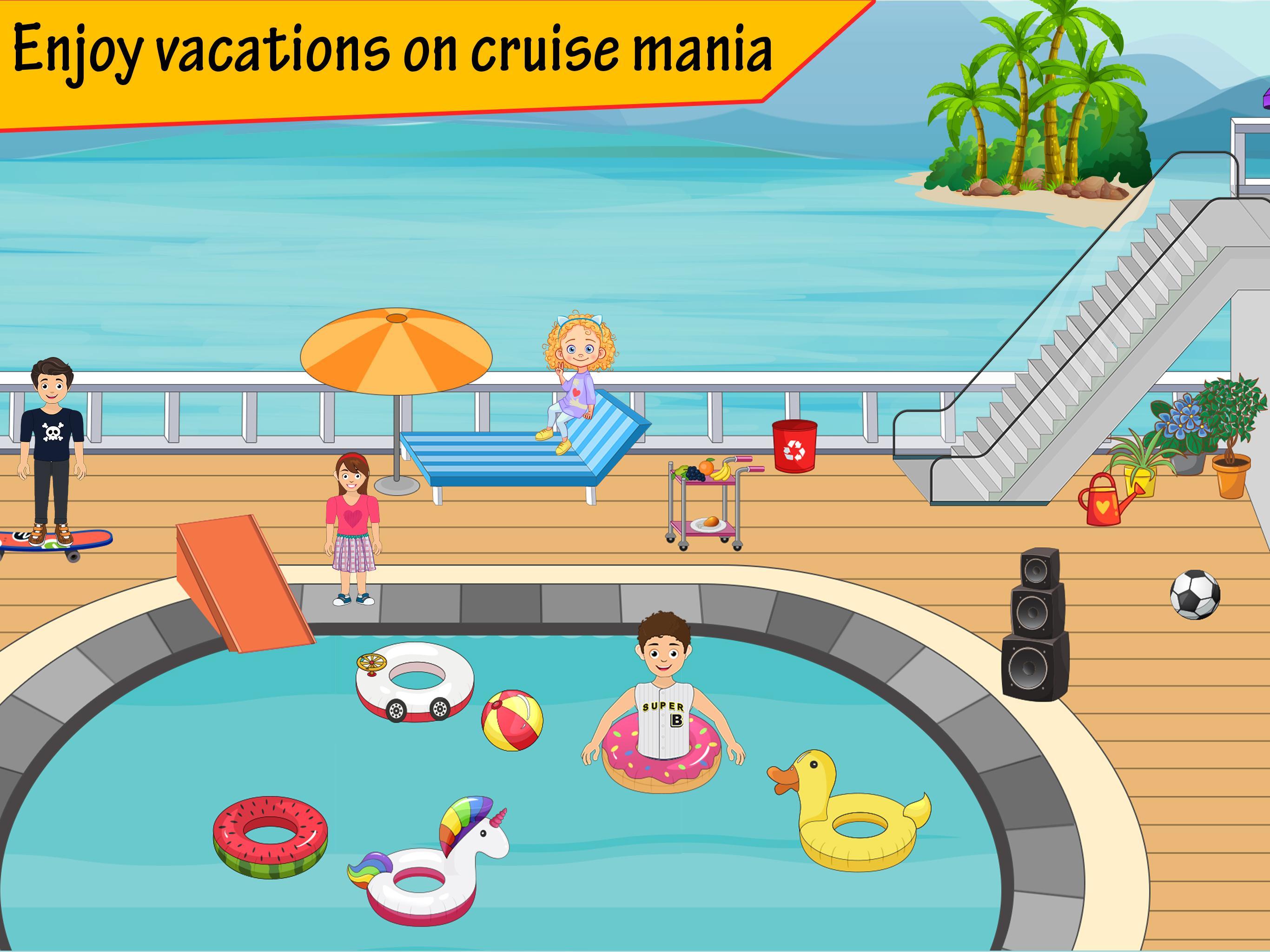 Screenshot 1 of Pretend Play Cruise Trip: Kehidupan Percutian Seronok di Bandar 1.4